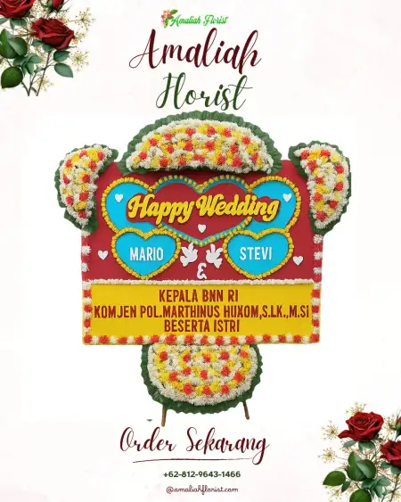 Papan Bunga Pernikahan Kwaderan